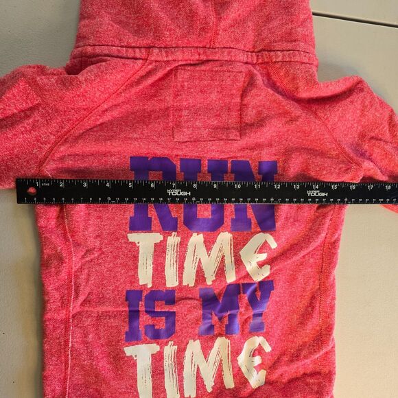Lorna Jane Hoodie Women's XS Pink Run Time Is My Time Quarter Zip Pockets - Picture 11 of 16